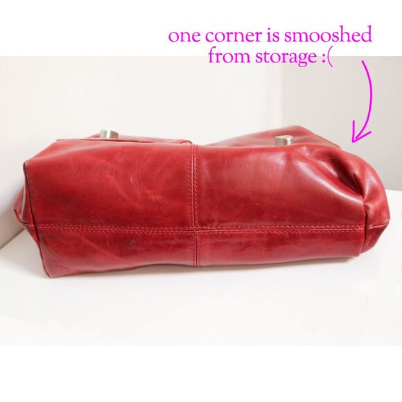 LATICO Red Leather Shoulder Bag Y2K Purse - Picture 7 of 10